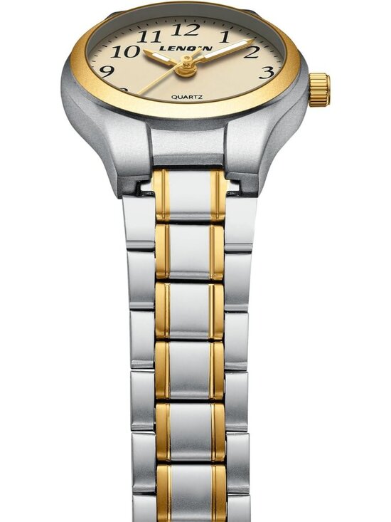 Ln Lenqin Women\'s Silver Gold Stainless Steel Band Waterproof Quartz Wrist Watch main image 5
